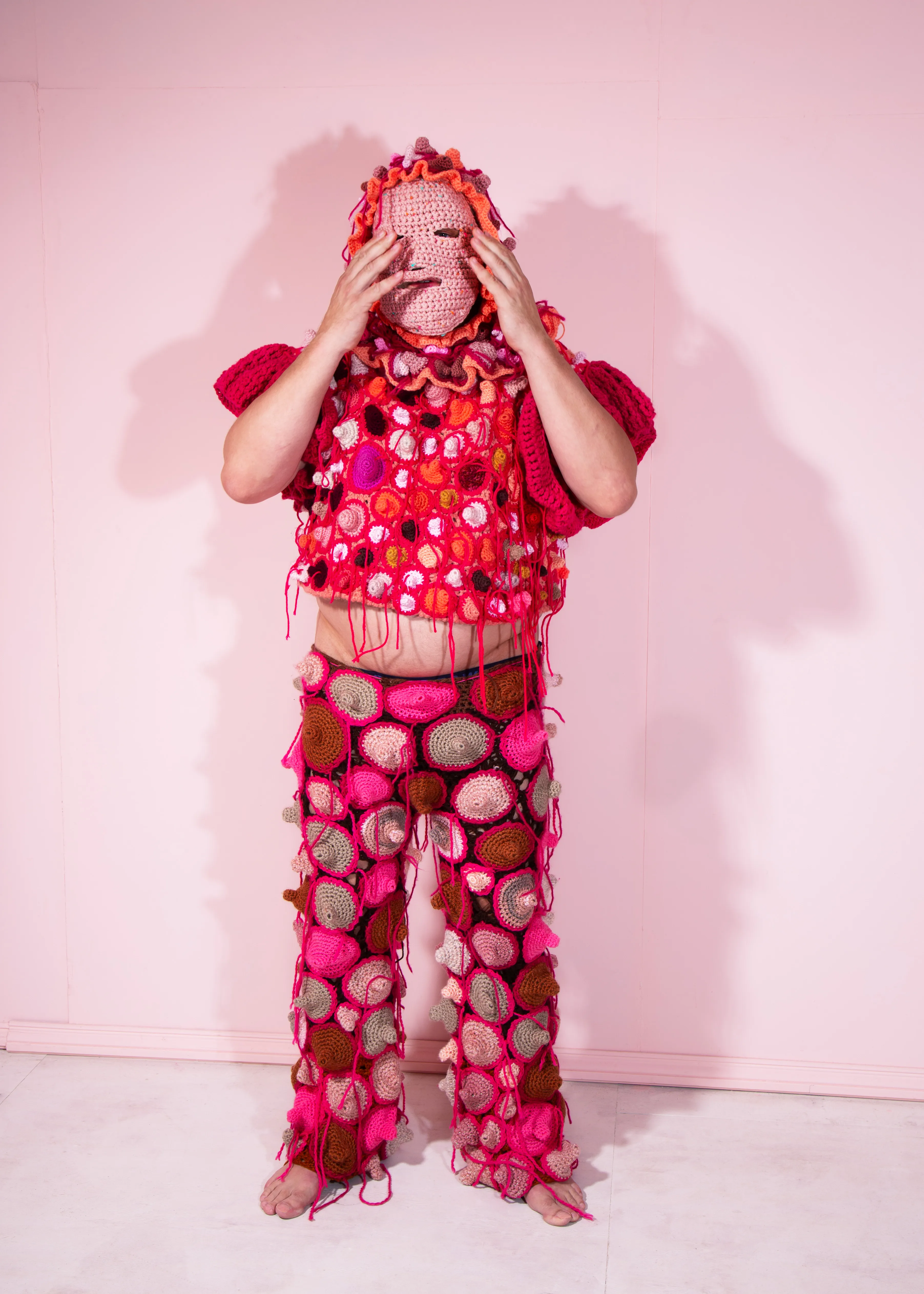 Boob suit (crochet pants, top and balaclava)
