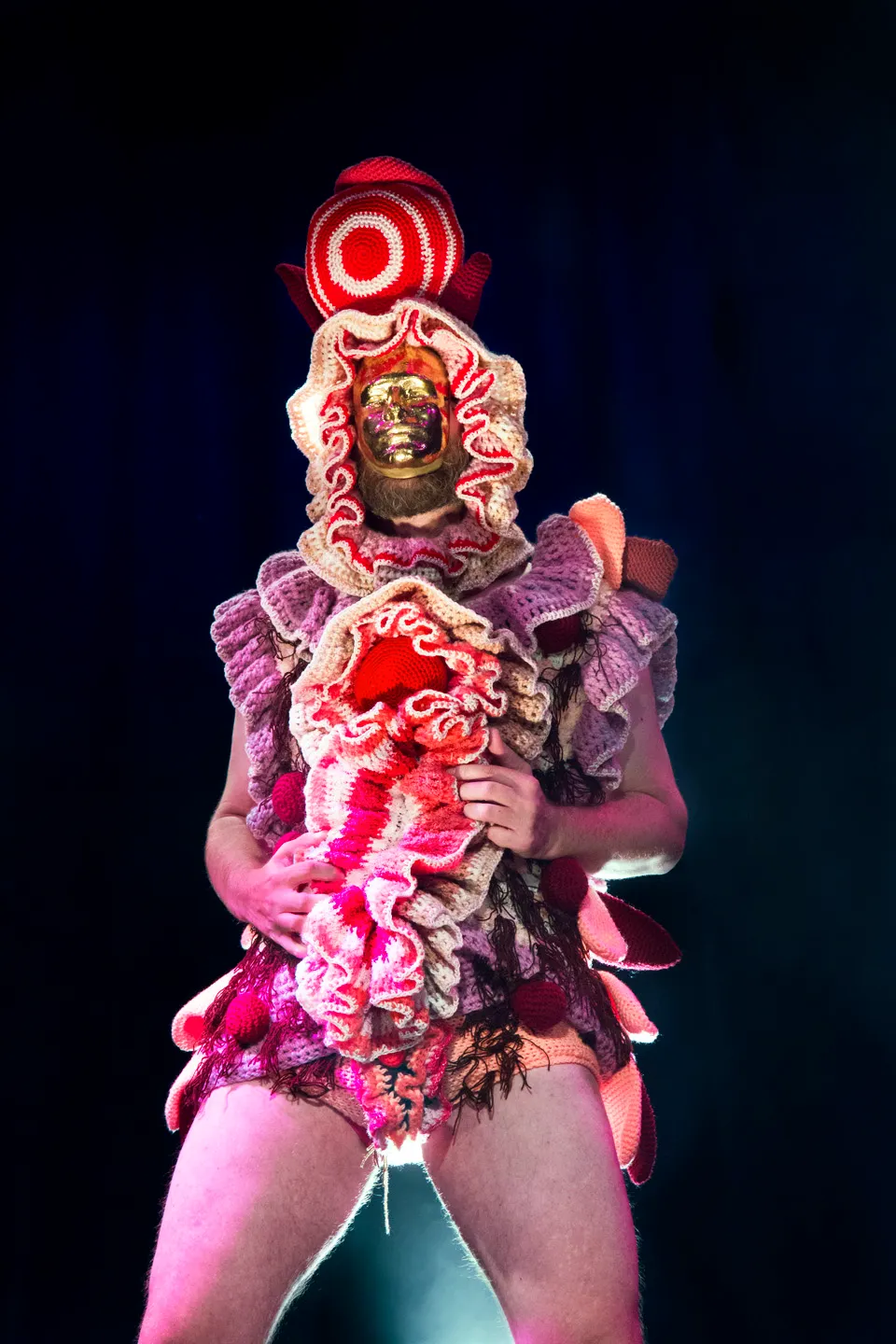 Mannequin with Vulva suit and face mask