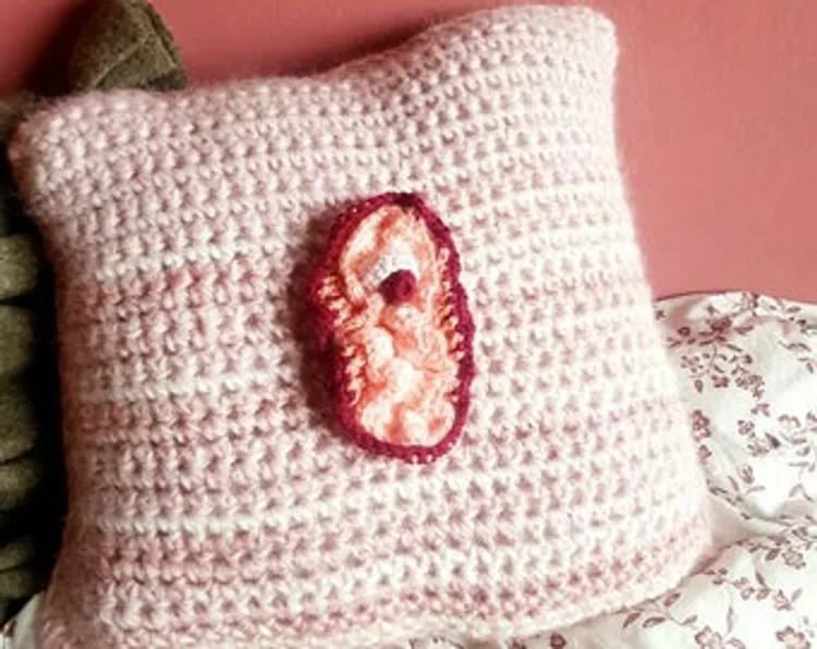 Mini flower vulva pillow