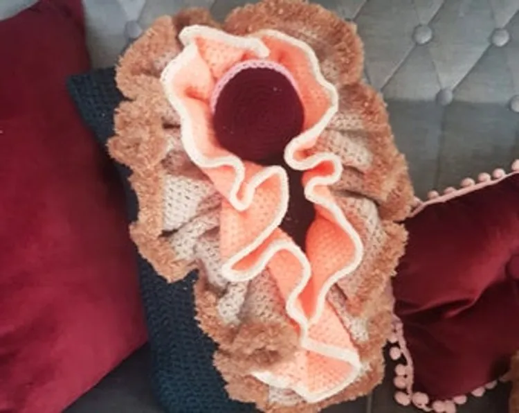Big flower vulva pillow