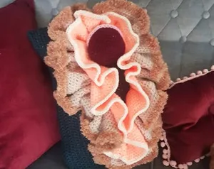 Big flower vulva pillow